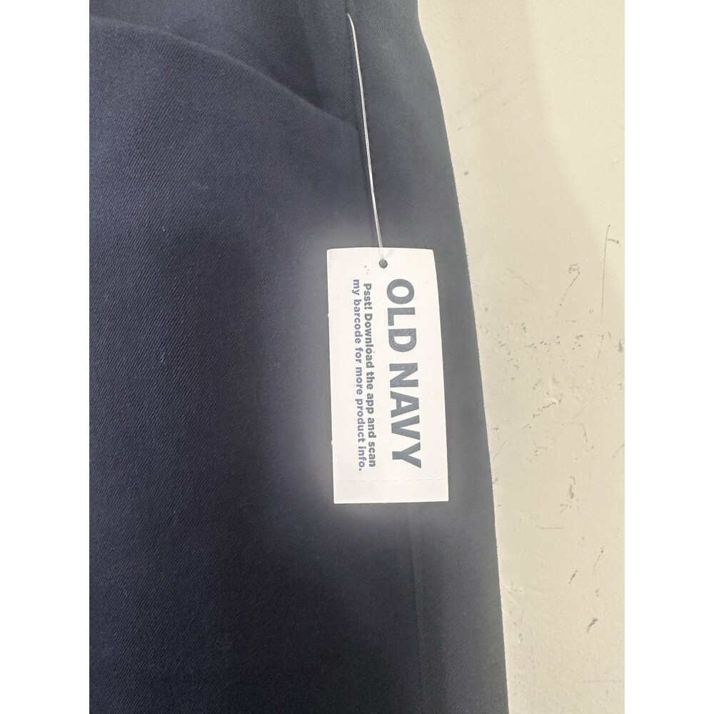 Old Navy High WaistSuper Wide-Leg Pixie Pant Navy Size Large Tall Pleated Leg - Picture 6 of 13